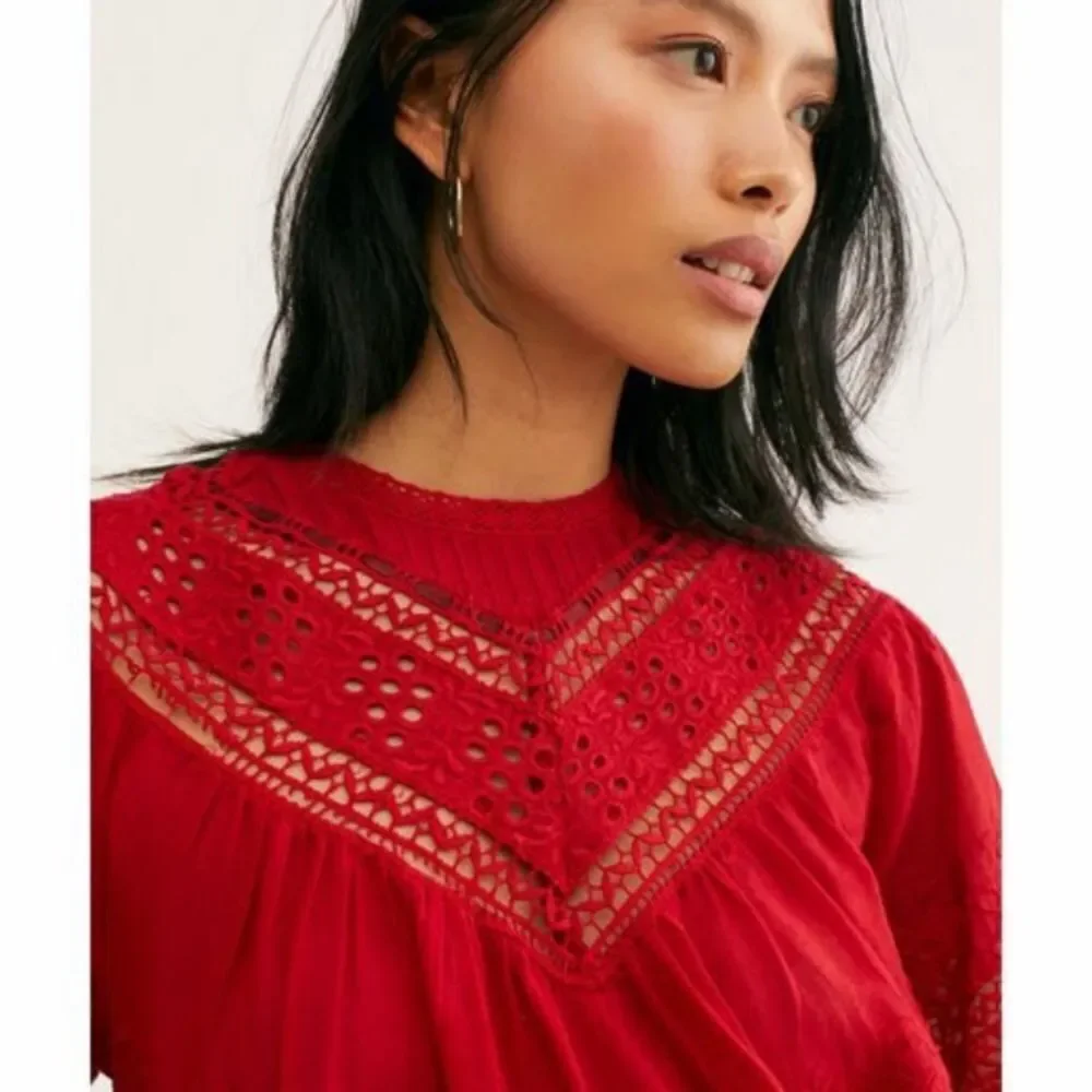 Free People Abigail Victorian Top XS